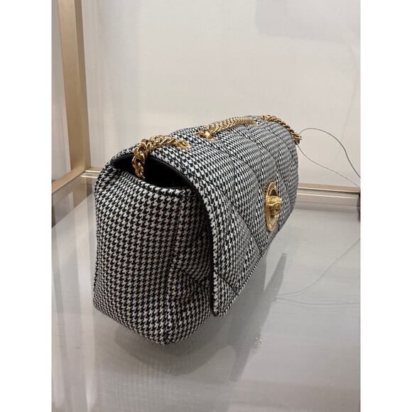 Versace black grey gold Medusa quilted flap bag - Picture 2 of 6